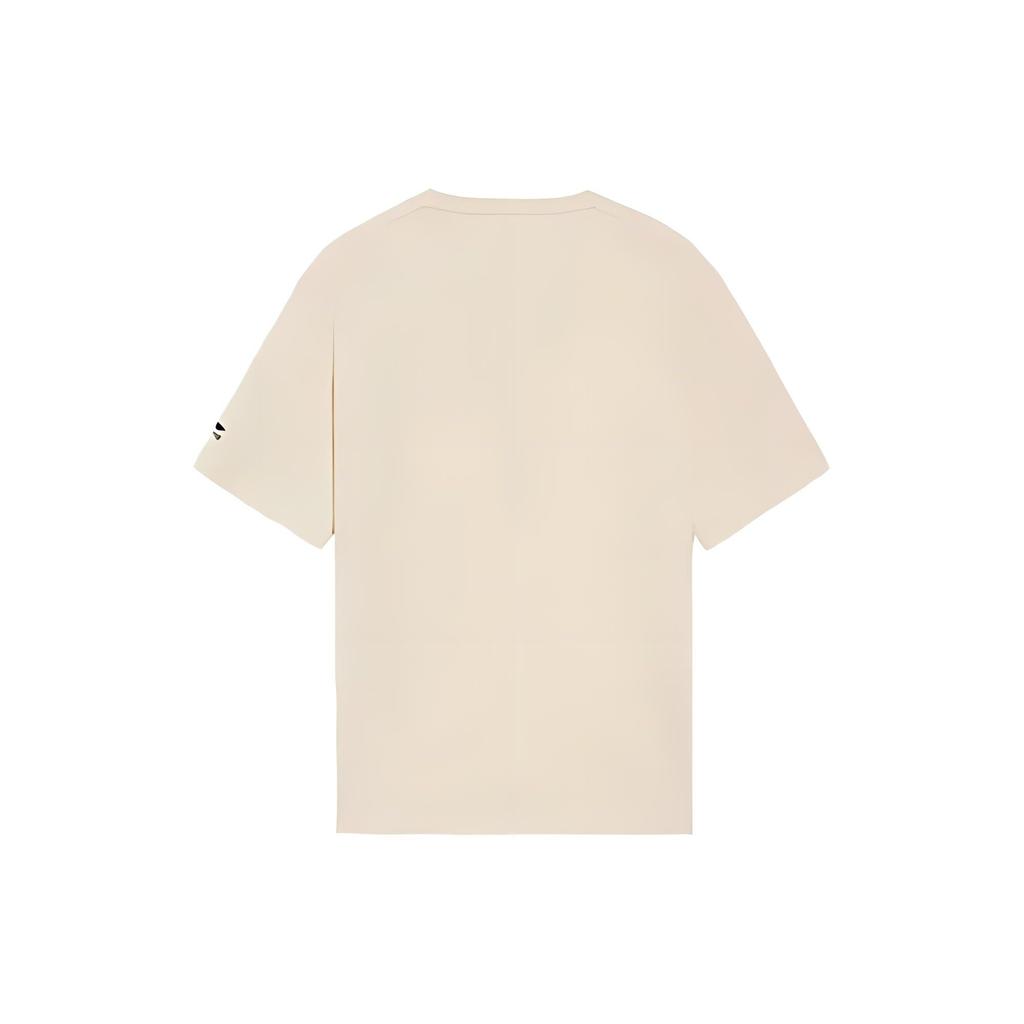 Футболка Li Ning Plain с вышитым маленьким логотипом, круглым вырезом, коротким рукавом, мужская, светло-серая, розовая, AHSS325-6