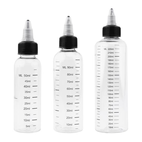 Градуированные бутылки для выдавливания с колпачками-дозаторами Прозрачный пластиковый диспенсер для соуса, масла, краски, клея Герметичные многоразовые бутылки для приправ для кухни, рукоделия, лаборатории
