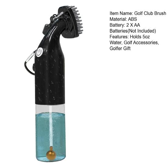 Электрическая щетка для чистки гольф-клубов вмещает 5 унций воды, работает от батареек