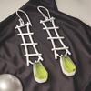 Peridot Gemstone 925 Sterling Silver Jewelry Handmade Drop/Dangle Earrings 3.33" EE-133-4