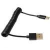 USB 3.1 Type-C Male to USB 2.0 Male Spirals Coiled Adapter Cable Spring Telescopic Extension Cable For Data Sync Charger