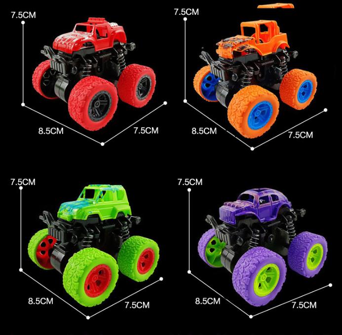 Children's Educational Toys Engineering Car Model Boy Inertial Four-wheel Drive Off-road Vehicle Car -8 Pieces