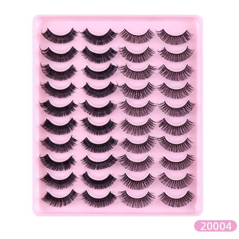 Новые Dd химические волокна русские объемные накладные ресницы 20 пар толстых натуральных привитых ресниц