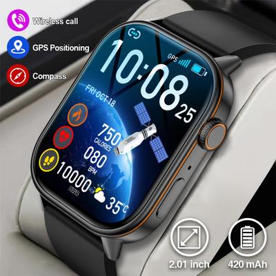 LIGE 2025 Новые мужские умные часы Bluetooth Call Health Monitor Compass Outdoor Smartwatch