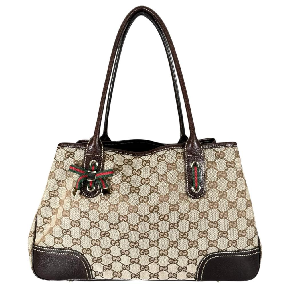 GUCCI Sherry Line Princess 163805 Tote Bag beige Women used