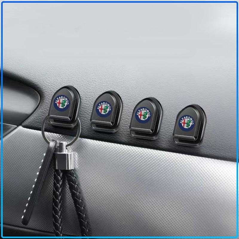 Мини Автомобильные Крючки Черные Самоклеящиеся Невидимые Крючки Держатель для Хранения в Салоне Для Alfa Romeo 147 159 156 Giulietta Giulia Mito Spider Alpha Подголовник