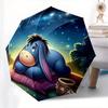 Eeyore,Nightly Serenity Fully automatic themed umbrella - 8 ribs durable iron frame, tri-fold compact design, perfect as a gift, travel umbr