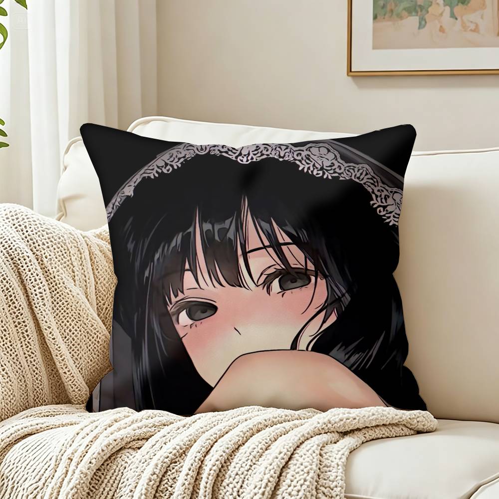 OOsaragi SSakamoto Days Customizable Square Cushion Cover Double Sided Print Pillow Case