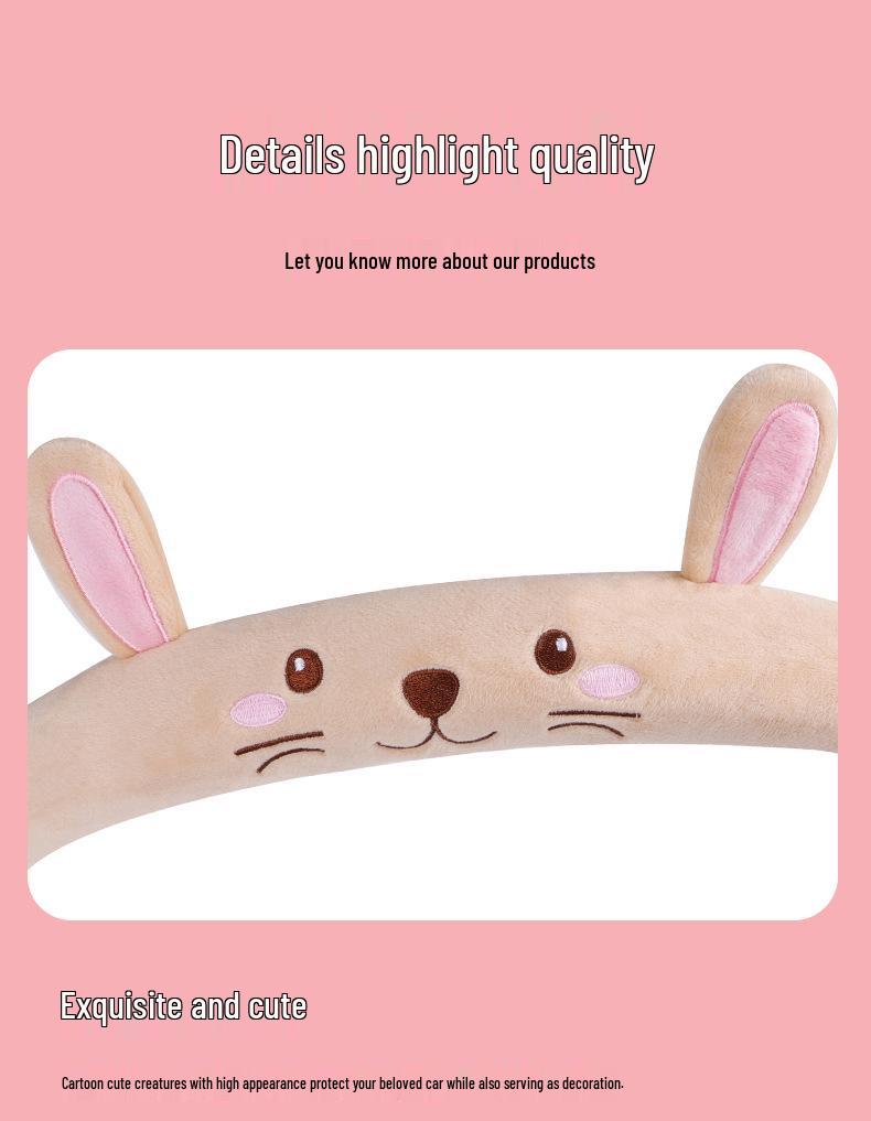 Winter Plush Steering Wheel Cover for Wuling Mini Car - Cute and Anti-Freeze