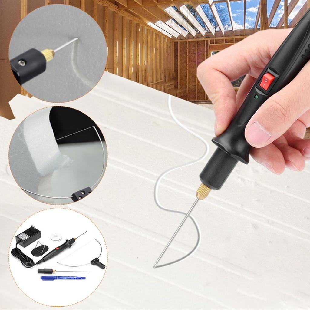 3 In 1 18W Electric Styrofoam Cutter Cutting Machine Pen Tool Set Alloy Portable Foam Cutting Knife Tool Hot Heating
