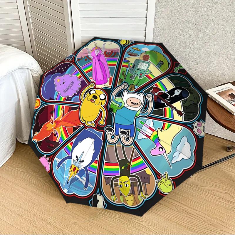 1pc Adventure-Time Automatic Open/Close Umbrella, Lightweight Design for Everyone, Halloween & Christmas Gifts - Ideal for Daily, Formal, Party Use, F