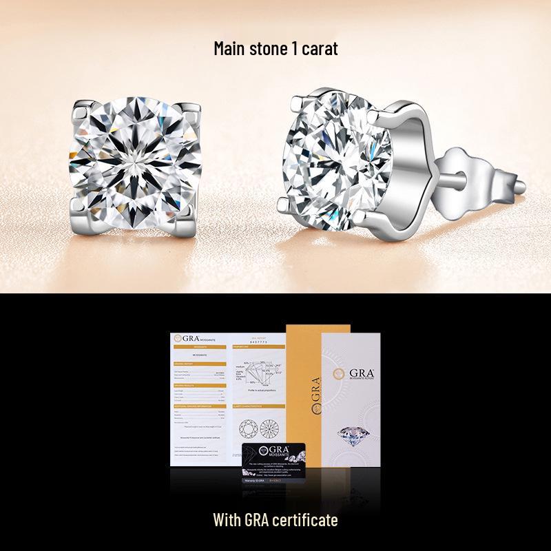 Серьги из серебра 925 пробы Banyan Tree с муассанитом в виде головы быка - Классические женские модные украшения для ушей