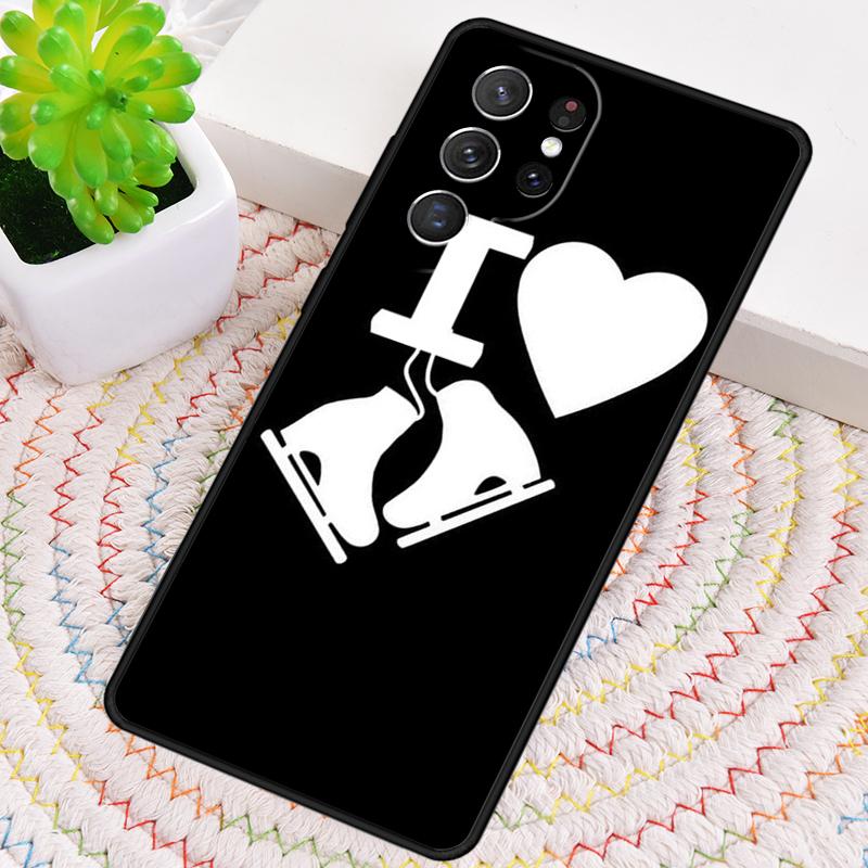 Love Ice Skating Silicone Phone Case For Samsung Galaxy note 10 pro S26 S25 S24 S23 S22 S21 Plus S25Ultra Capa Cover