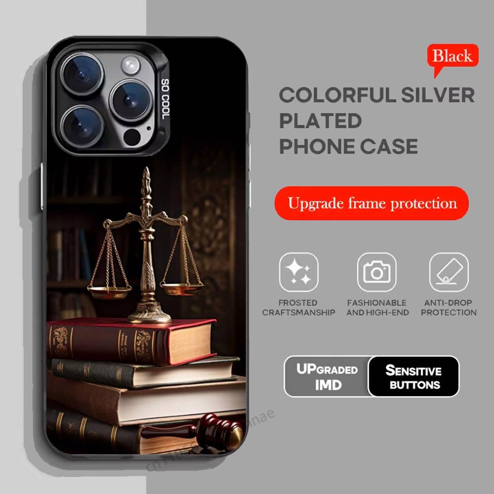 Law Lawyer Judge Justice phone Case for iPhone 17 11 12 Pro Max Plus Mini Air SE 16e 14 15 16 13 Soft Shell