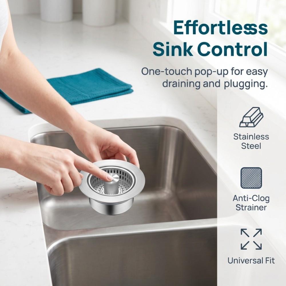 Rust-proof Kitchen Sink Drain Strainer Durable Sink Strainer Drain Basket Kitchen Sink