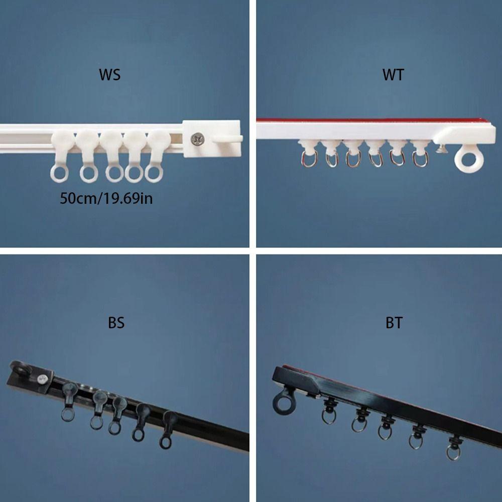 Прочный самоклеящийся карниз для штор без перфорации, скользящий неперфорированный карниз для штор