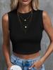 Casual Tank Top Halter Crop Tops Women Summer Camis Solid Color Camisole Fashion Tube Female Sleeveless Cropped Vest