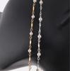 14K Gold Filled Dapped Bar Chain Beaded 3-3.5mm Fresh Water Pearls for DIY Permanent Handmade Necklace Bracelet Jewelry Making