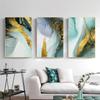Скандинавские абстрактные картины из золотой фольги, зеленые холсты, настенные декоративные картины, постеры и принты, украшение для гостиной, дома