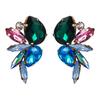 Преувеличенные европейские и американские серьги с цветными кристаллами и бриллиантами для женщин