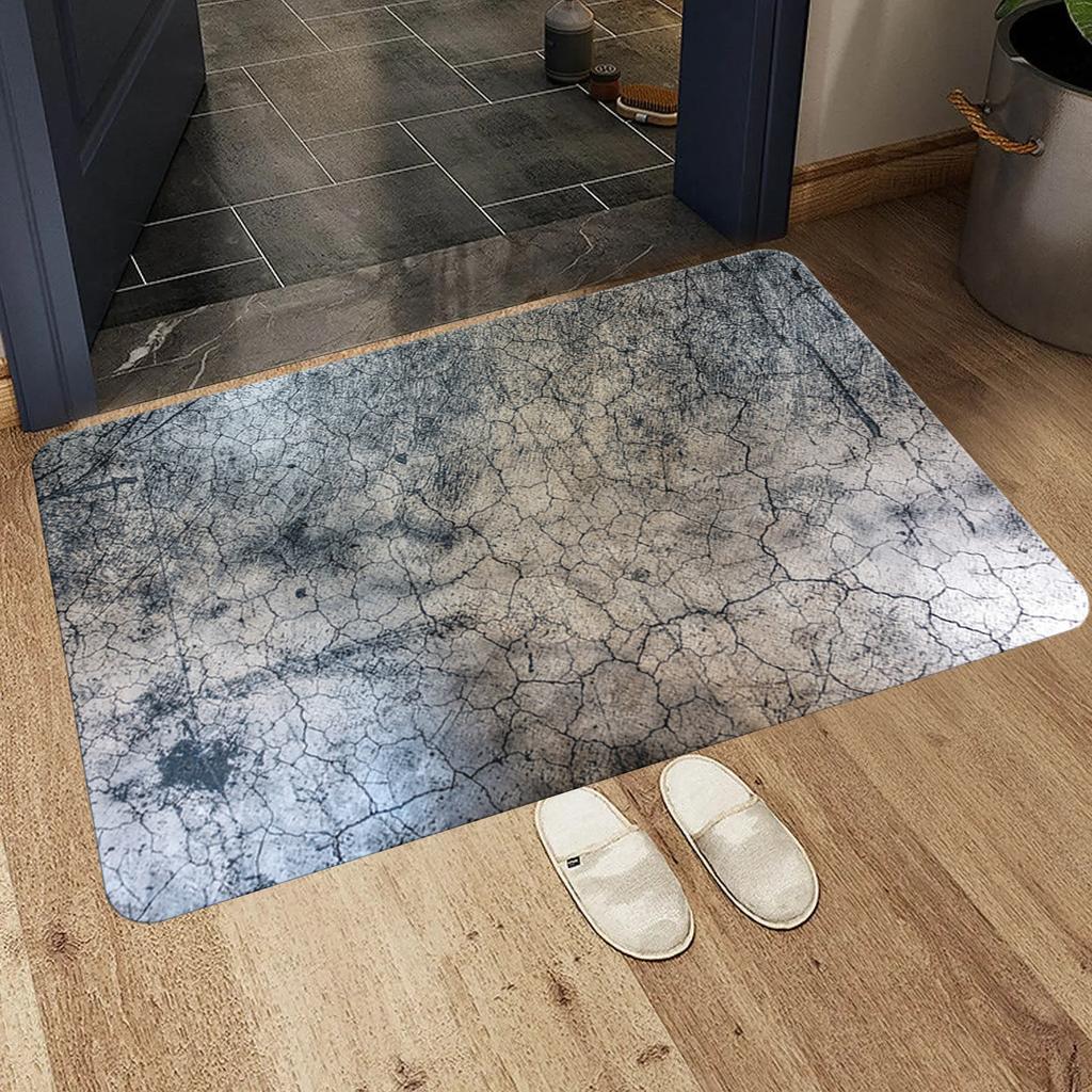 Textured plank brick printed non-slip multifunctional rug Living room rug Entrance floor mat Insole Home kitchen Corridor décor