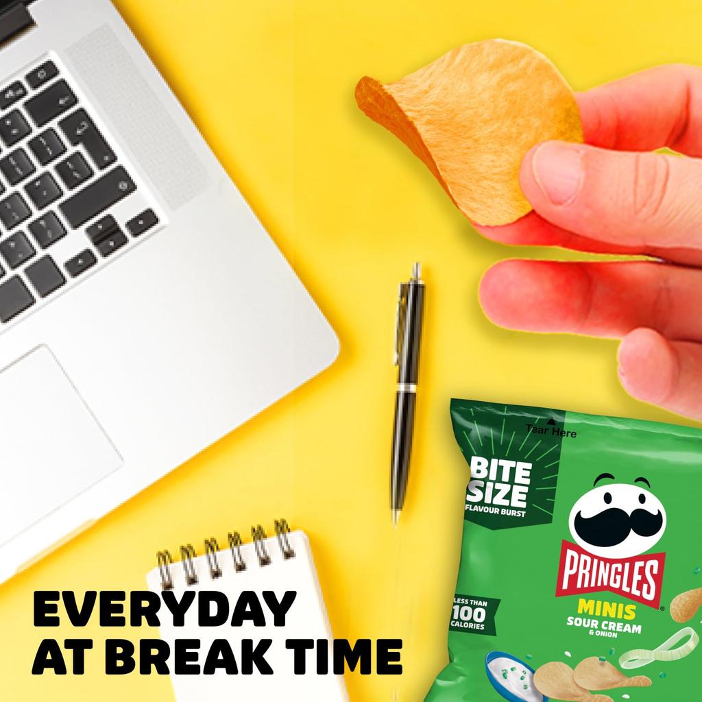 Мини-чипсы Pringles со вкусом сметаны и лука 19 г x 5 пакетов x 6 штук набор и [Покупка набора]