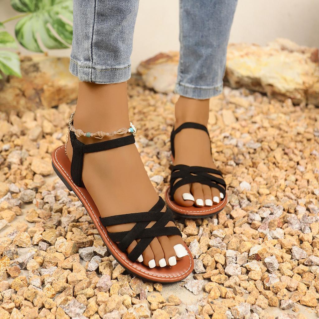 Босоножки большого размера, обувь на плоской подошве, сандалии, пляжная обувь, женская обувь