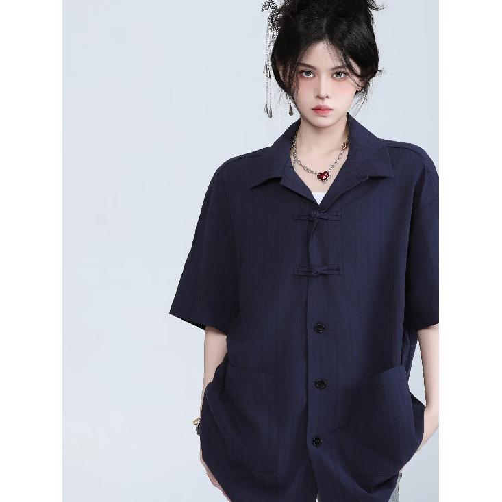 Летняя одежда мужская ретро повседневная рубашка студенческая свободная нишевая дизайнерская забавная новая мужская верхняя часть для ношения на открытом воздухе