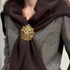Lion Head Brooch Pin Western Style Women'S Accessory For Jackets Dresses, Parties - Year-Round Wearable Pin For