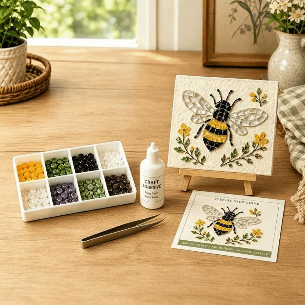 Glass Tiles Mosaic Kit DIY Beginner Friendly Glass Mosaic Kit Garden Animals Arts For Beginner