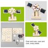 1 Set DIY Solar Artificial Satellite Model Kit Educational Handmade Wooden Puzzle Satellite Model Kids Science Exploration Projects STEM Toy Space
