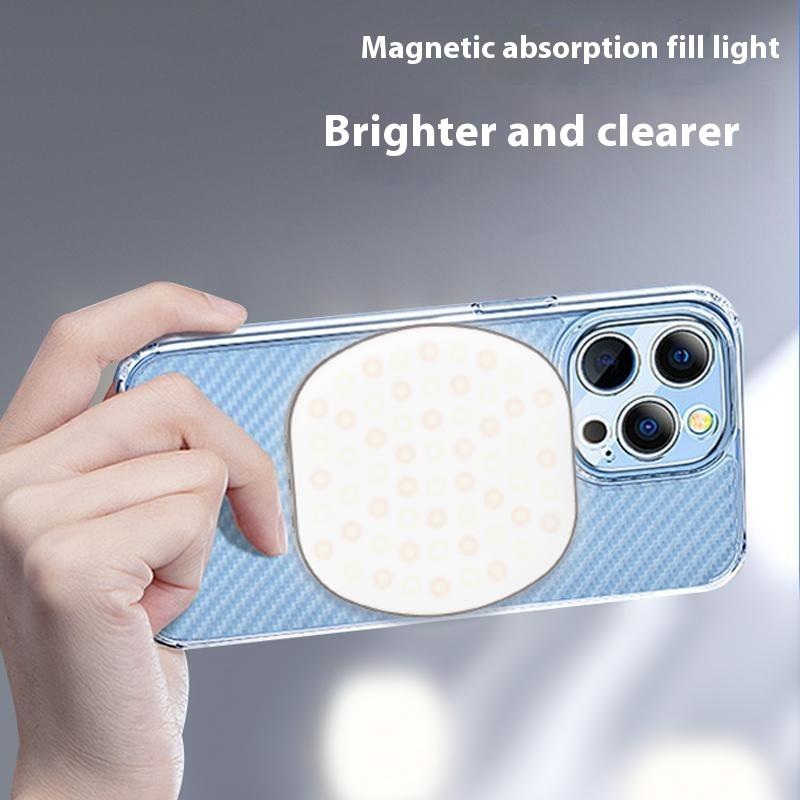 W70 Магнитный карманный светильник Мини светодиодный заполняющий свет Перезаряжаемый свет для селфи для телефона, ноутбука, планшета