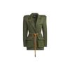 X Ivy Park Collaboration Ss23 Elastic Waist Belt Single-Breasted Fitted Blazer Women Blazers Military-Green IL8882
