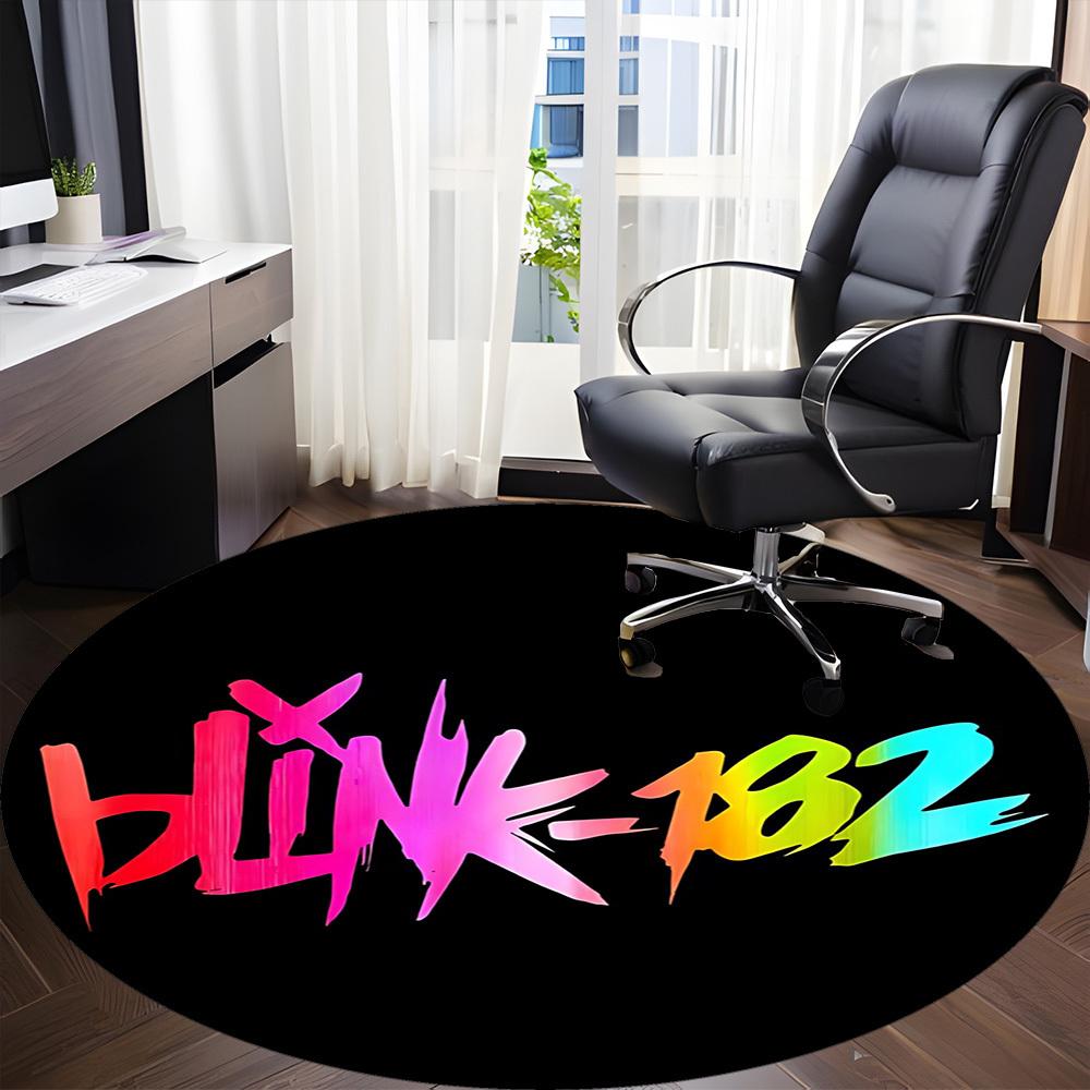 1pc Blink-182, Band LogoChair Carpet for Office, Non-slip, Soft and Durable Office Rug for Interior Decoration, Perfect for Office yy250925139