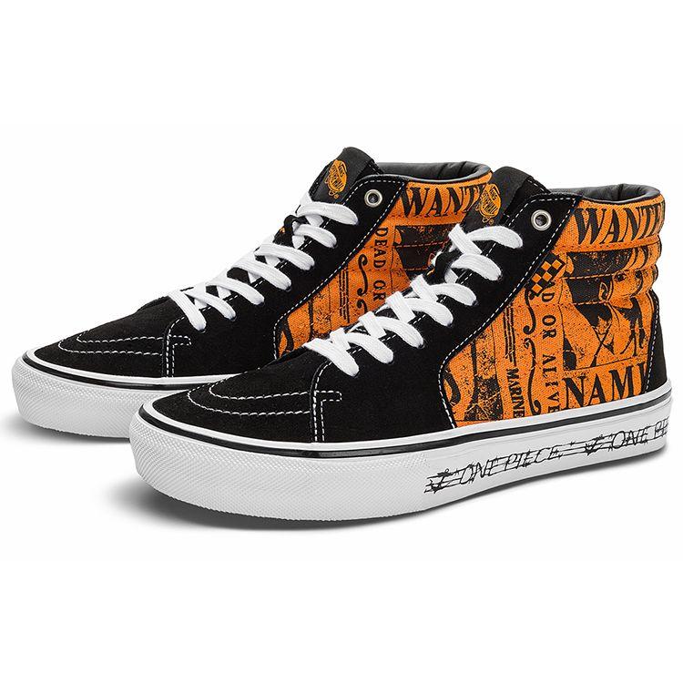 One Piece X Vans Skate Sk8-Hi Nami Unisex Sneakers Orange VN0A5FCCORA