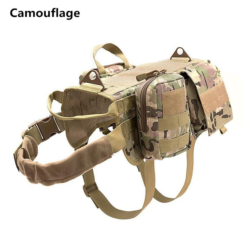 Тактический служебный жилет для собак, уличная военная одежда для собак K9, полицейская упряжь, тренировочные охотничьи жилеты для собак Molle с чехлами