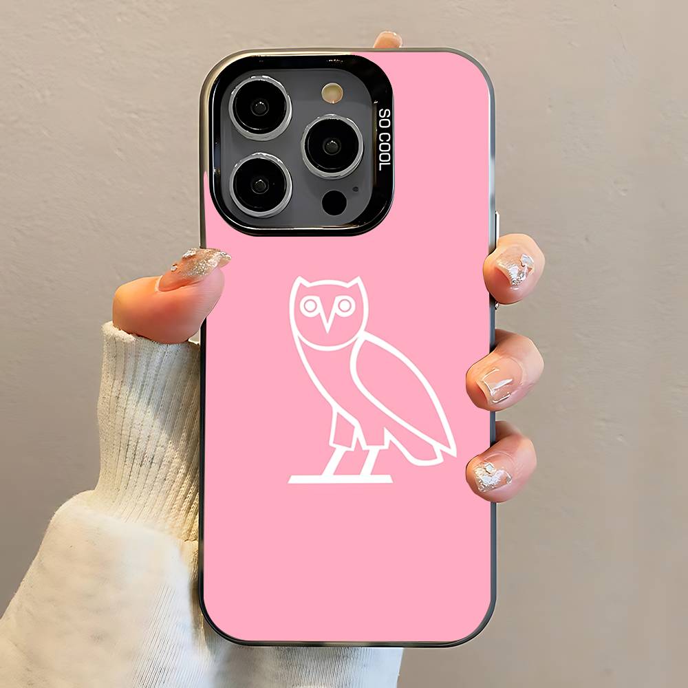 D-Drake O-OvO OWL Phone Case For iPhone 16,15,14,13,12,11,Pro,Max,Plus,Mini,SE Anti Fall Black Matte Hard Bumper