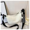 Spacious Nylon Canvas Bag Women Fall Winter New Trend Fashion Versatile Solid Color Crossbody Bag Crescent Moon Bag