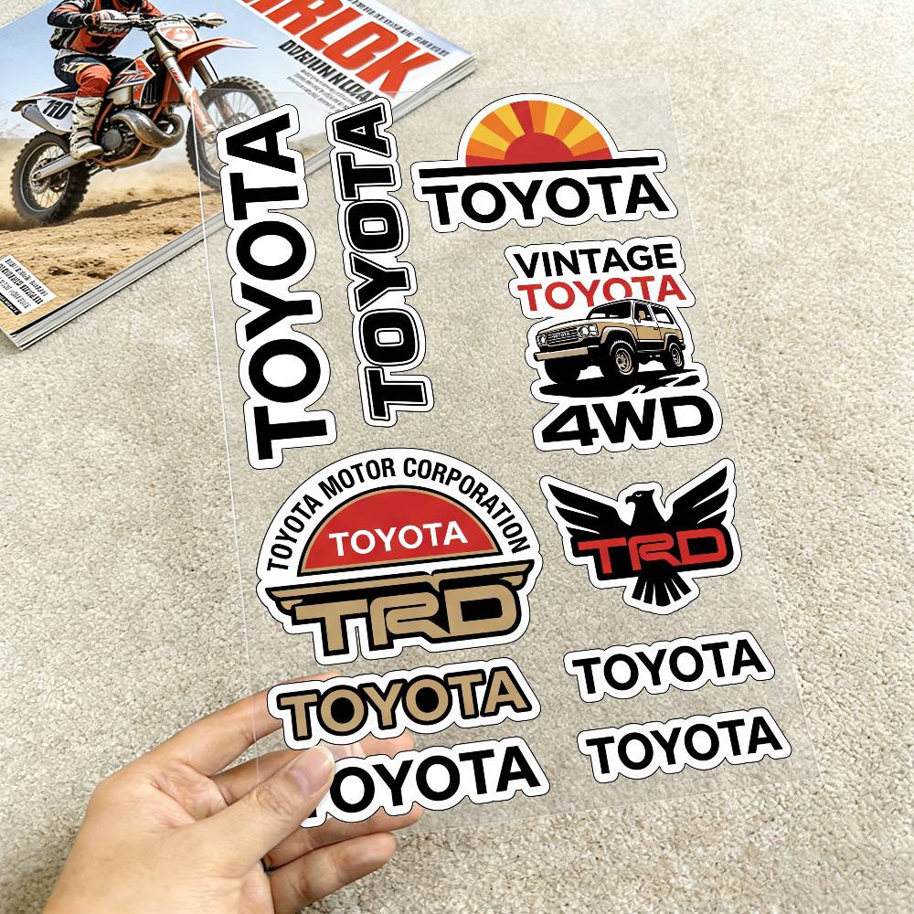 FOR TOYOTA TRO GR Universal Waterproof Reflective Decorative Decals Scratch Hide For Car Motorcycle Helmet Water Cup Fridge