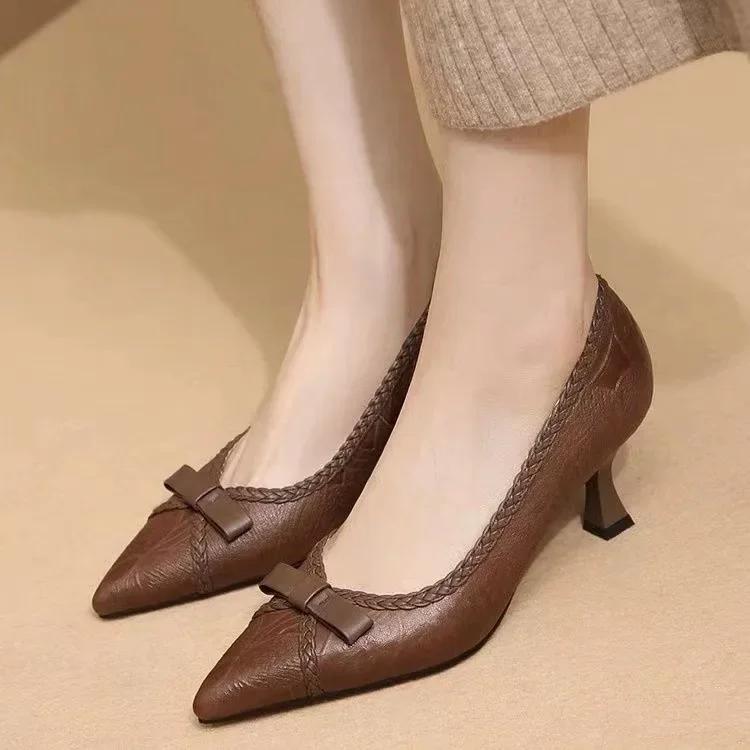 2024 Gold  Heels Branded Pumps Fine Heeled Shoes Slip On Shallow Mouth Basketball Platform Sandals Ladies Pointed Wedge 2024 Lace-Up