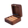 HX6F Walnut Jewelry Box Engagement Wedding Ceremony Ring Storage Proposal Portable Ring Holder Rustic Wedding Ring Box