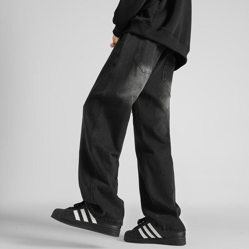 Wassup Sohot Мужские американские прямые свободные повседневные джинсы