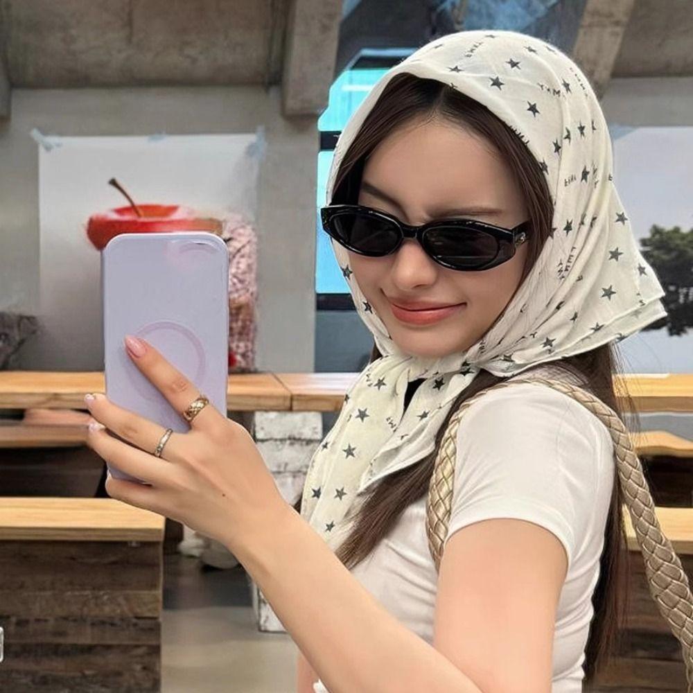 Spicy Girl Star Hair Band Hip Hop Punk Bandana Fashion Small Square Scarf Girls