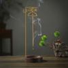 Chinese Wu Incense Holder for Sticks Upside Down Incense Burner with Wooden Ash Catcher Buddhism Supplies Home Decor