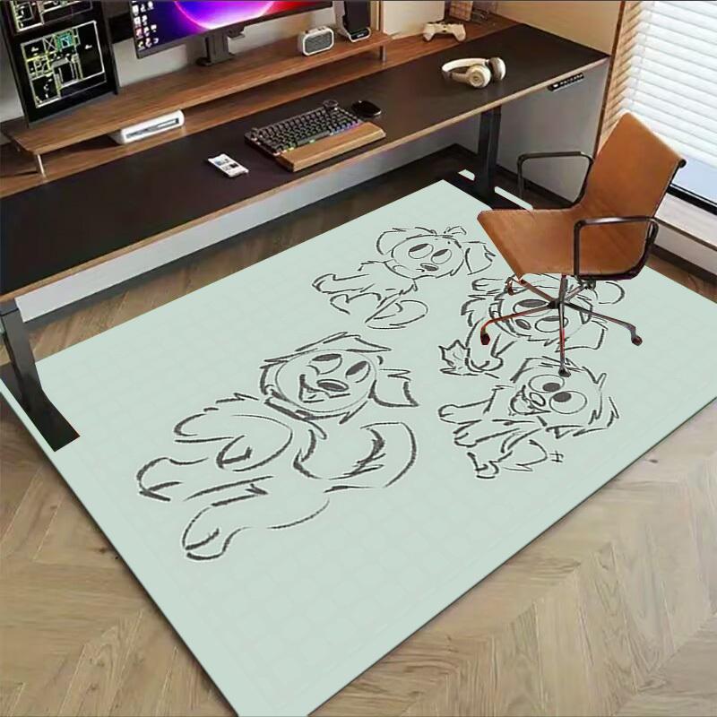 1PC cartoon characters Non-Slip Floor Carpet Compatible for Office&Living Room&Bedroom&Dining room - Flat-Weave Machine-W264