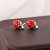 Милые серьги-пусеты в корейском стиле с клубничкой и капельным маслом для женщин