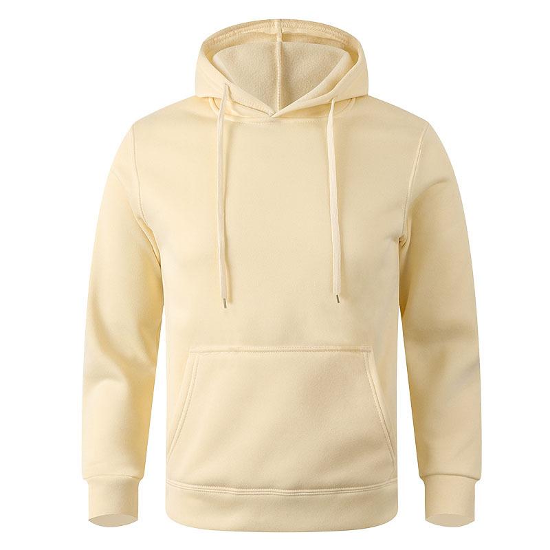 Men's Casual Hoodies Fleece Hip Hop Solid Pullover Sweatshirt Men Sportswear Clothing Sweatshirt Men's Clothing