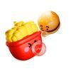 Stress Relief Fast Food Toy Bubble Popping Cartoon Hamburger French Fries Drumstick Ice Cream Cola Squeeze Toy Office Worker