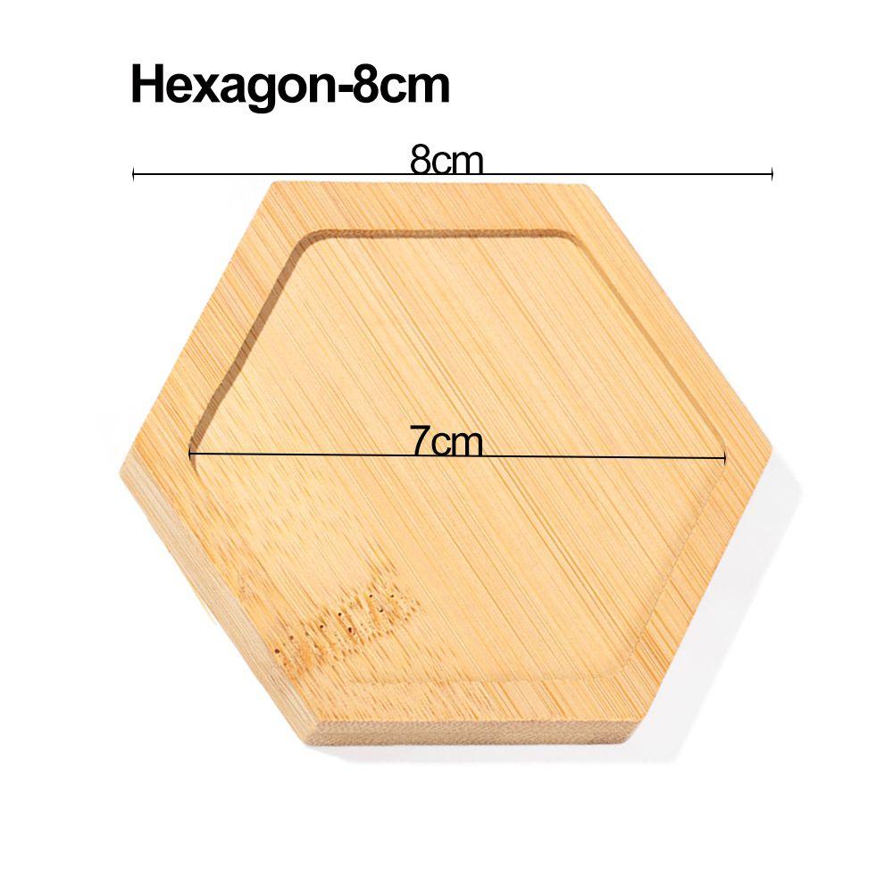 Декоративный держатель для суккулентов для бонсай из бамбука, поднос из дерева, основание цветочного горшка, шестиугольник, прямоугольник, круг, квадрат