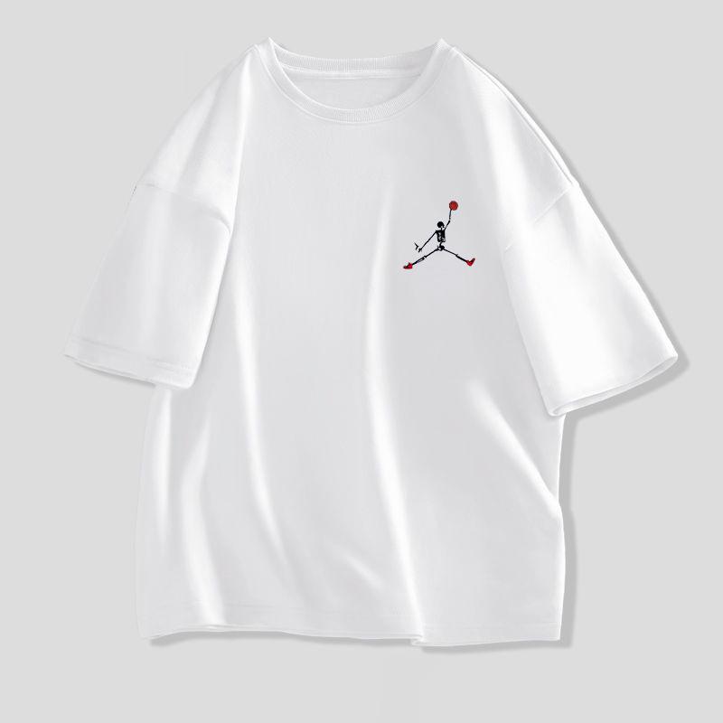 Футболка с короткими рукавами, мужская хлопковая летняя новая тяжелая свободная футболка с половиной рукавов, модная верхняя одежда